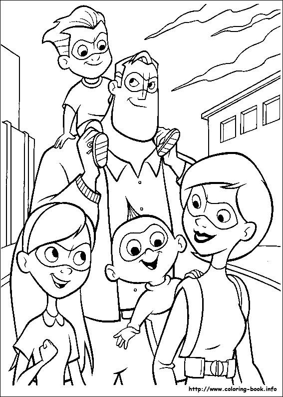 The Incredibles coloring picture